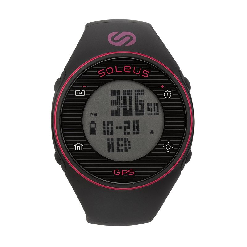 Soleus Unisex GPS One Digital Activity Tracker Watch, Black