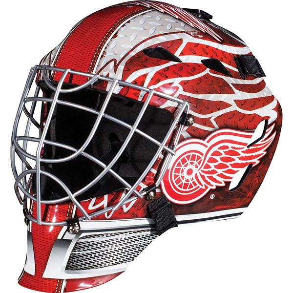 Red Wings Goalie Mask Shower Curtain