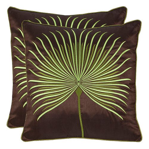 Safavieh Leste Verte Embroidered Throw Pillow 2-piece Set