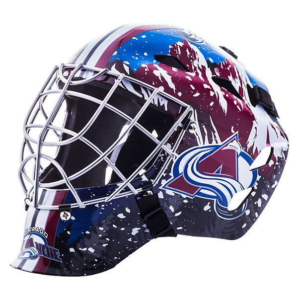 colorado avalanche football helmet Franklin Sports Youth Colorado Avalanche GFM 1500 Street Hockey Goalie Face  Mask