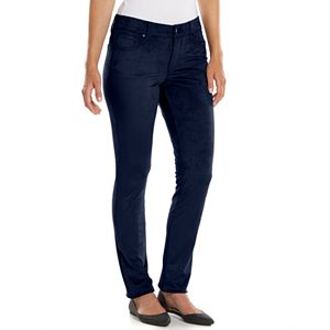 Petite Gloria Vanderbilt Bridget Faux-Suede Skinny Pants