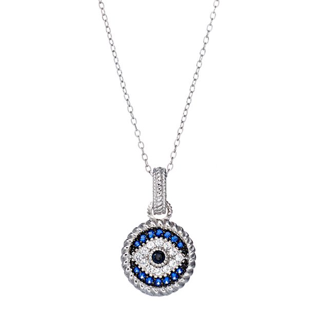 Evil eye pendant on sale silver