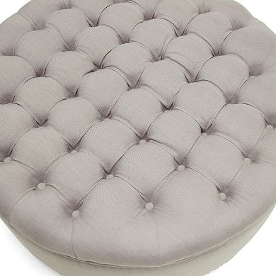 Baxton Studio Inglehart Tufted Ottoman