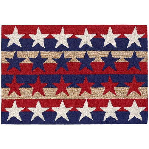 Trans Ocean Imports Liora Manne Frontporch Stars and Stripes Indoor Outdoor Rug