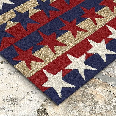 Liora Manne Frontporch Stars and Stripes Indoor Outdoor Rug