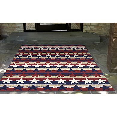 Liora Manne Frontporch Stars and Stripes Indoor Outdoor Rug