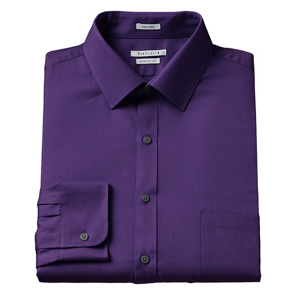 Men's Van Heusen Classic-fit Pincord Spread-collar Dress Shirt