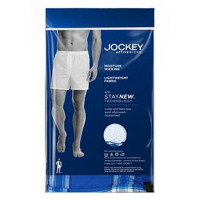 Men's Jockey 4-pack Active Blend Patterned Performance Woven Boxers