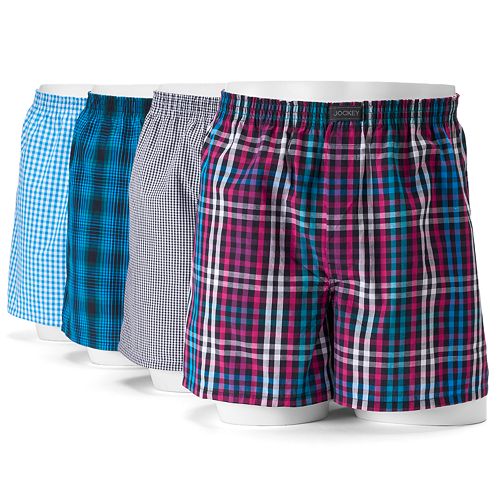 Men's Jockey 4-pack Active Blend Patterned Performance Woven Boxers