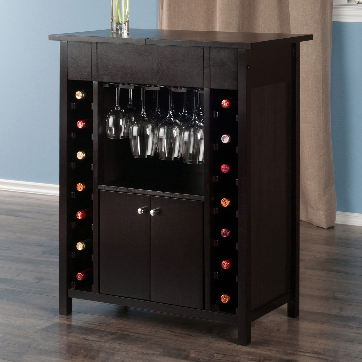 Whitmore bar cabinet discount with wine storage