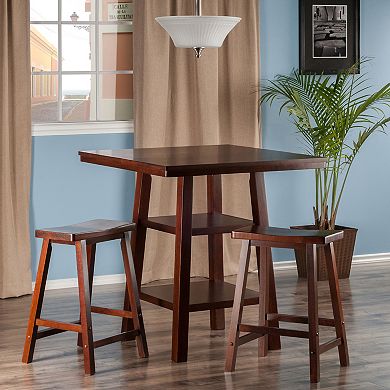 Winsome Orlando High Table & Counter Stool 3-piece Set