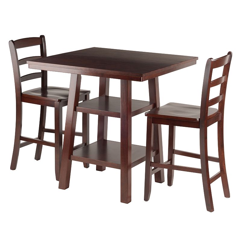 Winsome Orlando High Table 3-piece Set, Brown