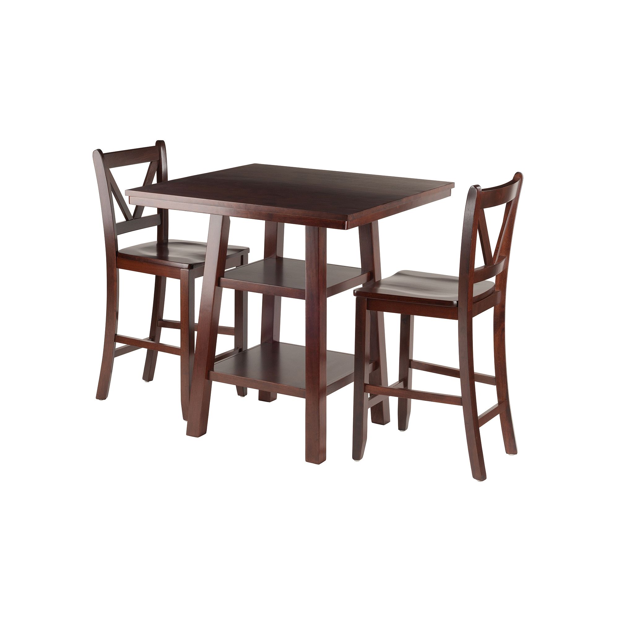 Winsome Orlando High Table & Chair 3-piece Set, Brown