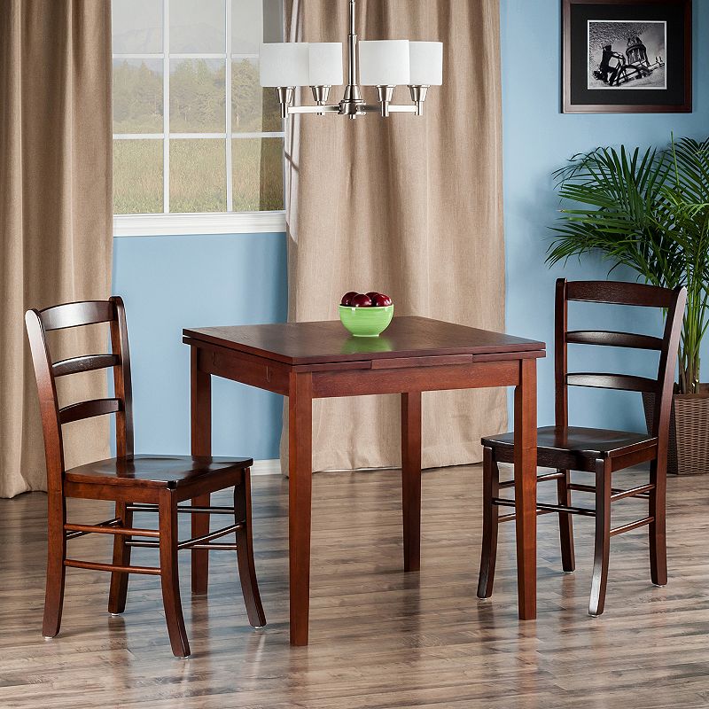 Winsome Pulman Extension Dining Table 3-piece Set, Brown