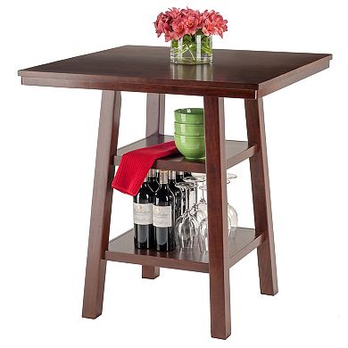 Winsome Orlando High Table & Padded Stool 3-piece Set