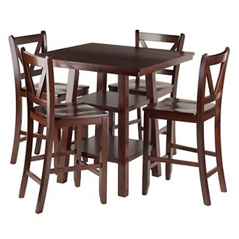 Winsome Orlando High Table & V-Back Stool 5 pc Set