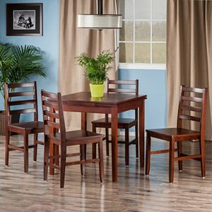 Winsome Pulman Extension Table & Ladder Back Chair 5-piece Set