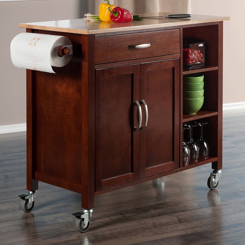 Winsome Mabel Kitchen Cart, Brown