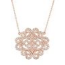 18k Rose Gold Over Silver Lab-Created White Sapphire Filigree Necklace