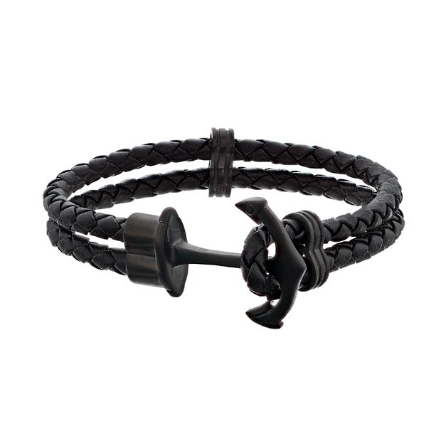 Lynx Men's Braided Leather Bracelet