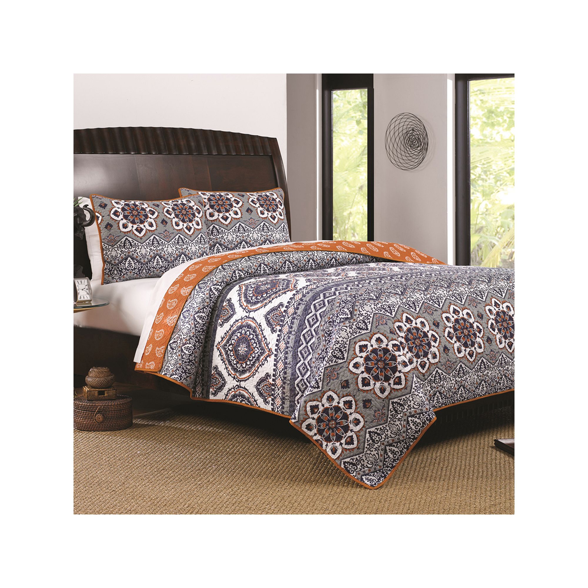 Greenland Home Fashions Medina Quilt Set, Saffron