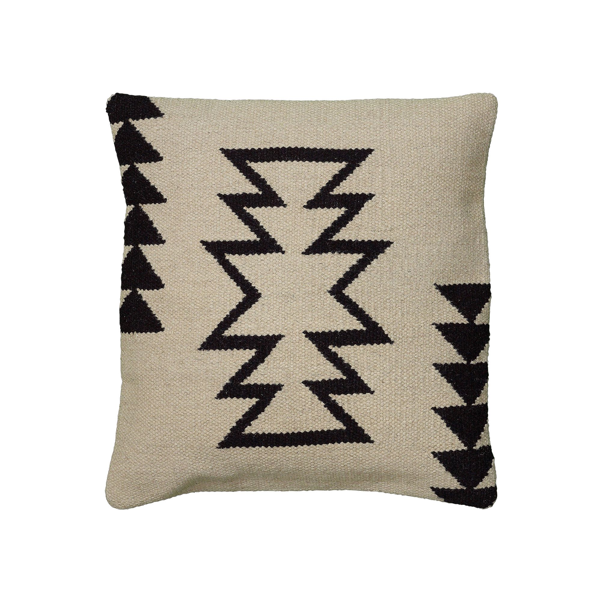 Rizzy Home White and Black Tribal Throw Pillow