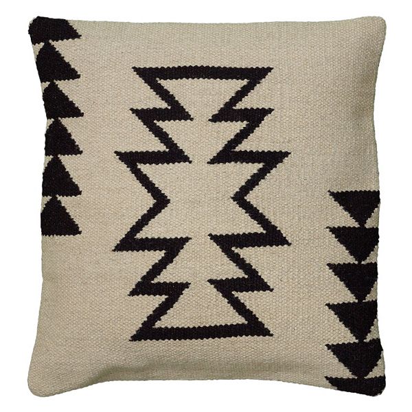 Black tribal outlet pillow