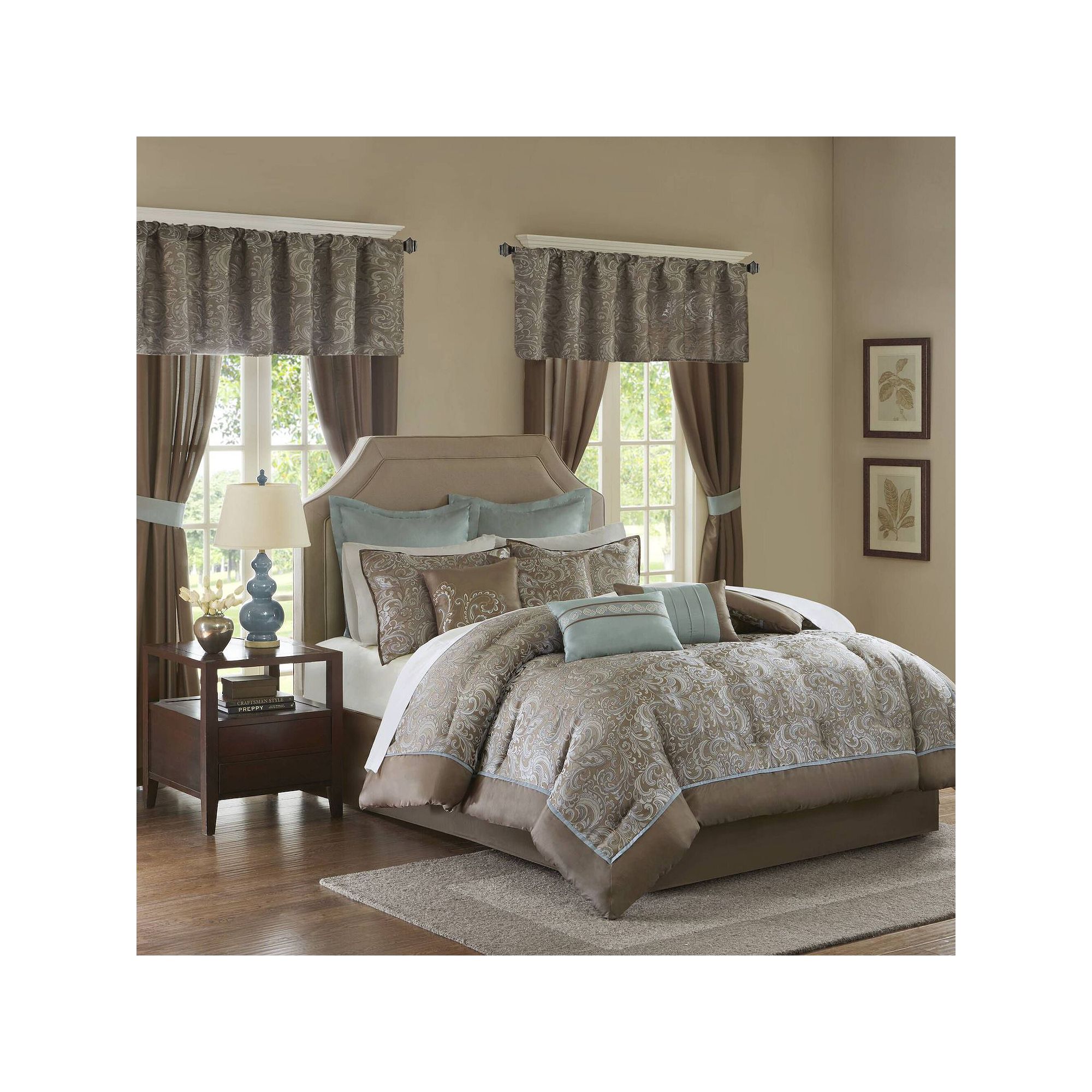 Madison Park Essentials Cadence 24-pc Complete Comforter Set with Sheets an