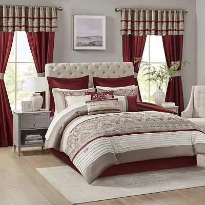 Madison Park purchases Essentials 24-Piece Comforter Set Queen(90x90)Delaney,Medallion Red