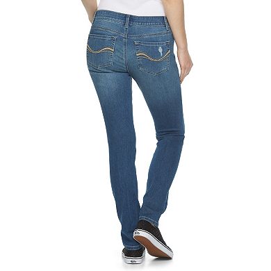 Juniors' SO® Perfectly Soft Embroidered Skinny Jeans