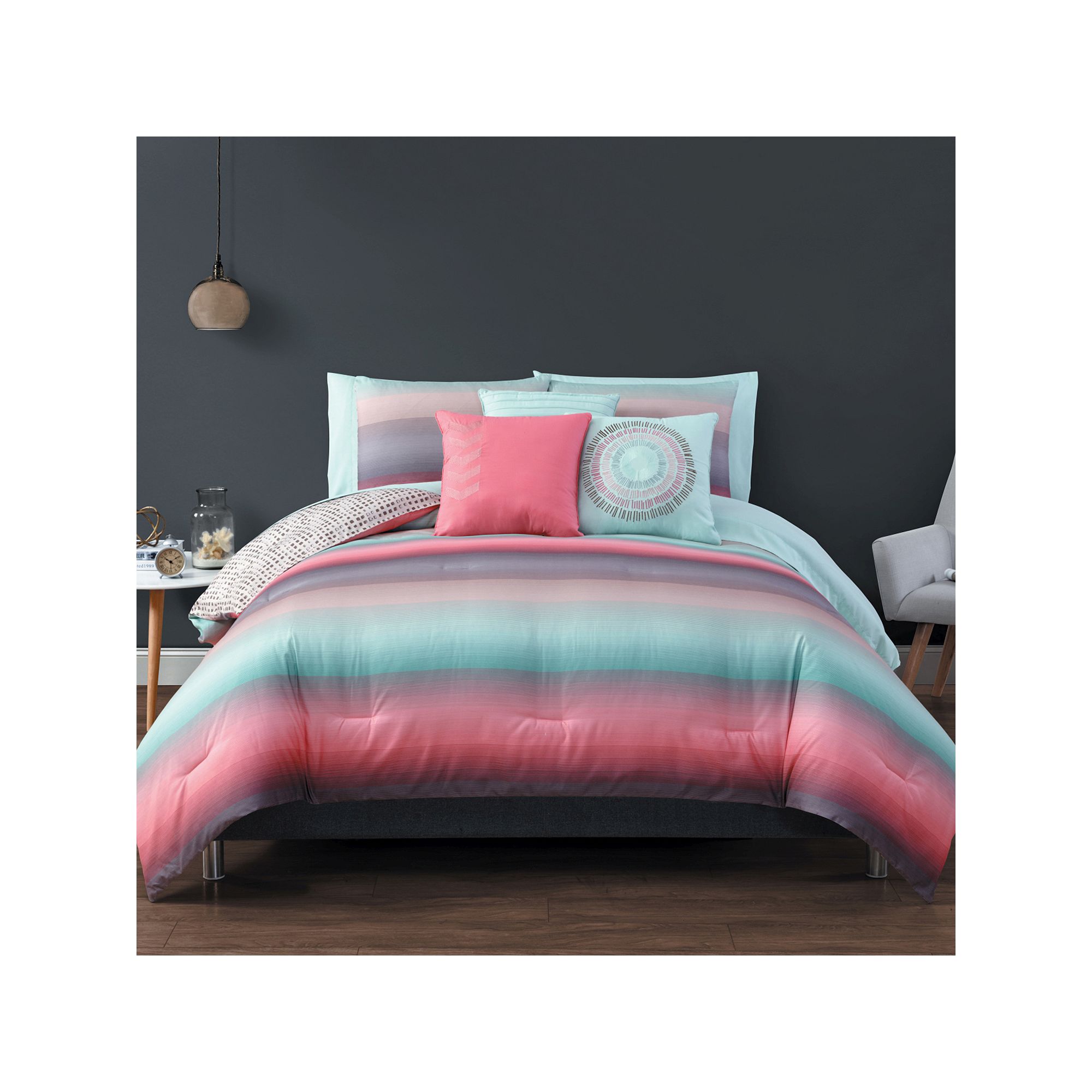 Avondale Manor Cypress Bedding Set, Pink Blue