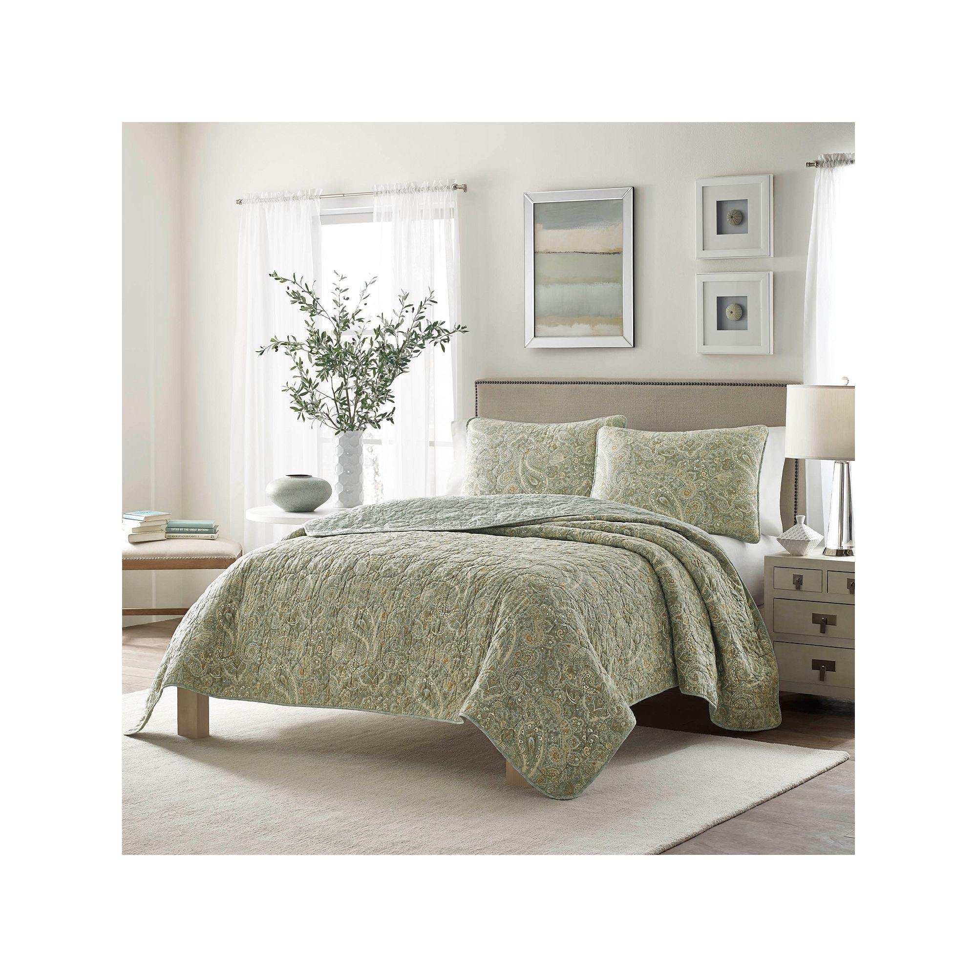 Stone Cottage Emilia Quilt Set, Green