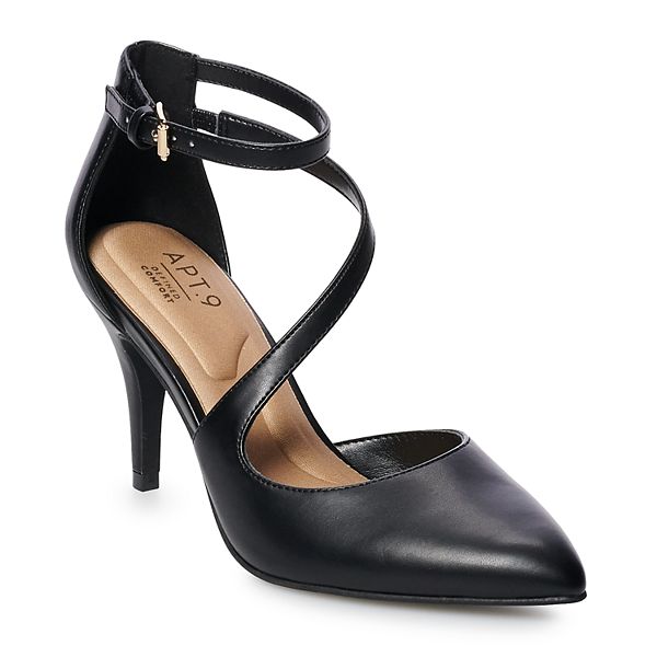 Apt 9 Black Satin Heels 8.5 - Gem