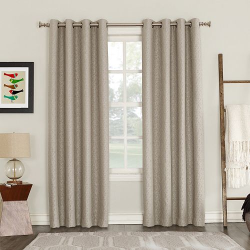 Sun Zero Blackout 1Panel Talin Lined Window Curtain