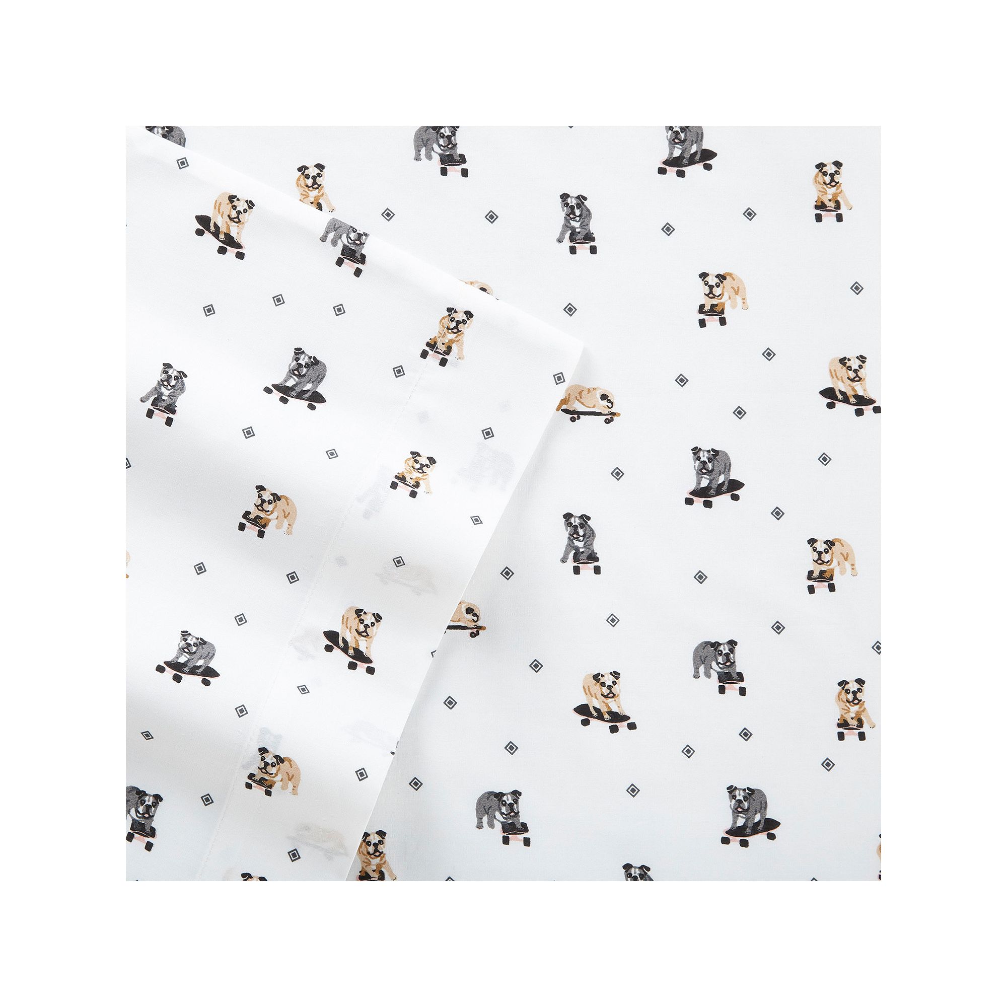 Poppy & Fritz Percale Sheet Set, Bulldogs