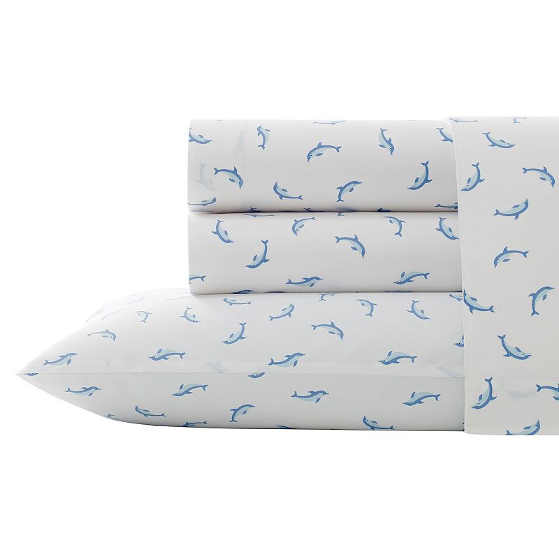 75793358 Poppy & Fritz Percale Sheet Set, Blue, Queen Set sku 75793358