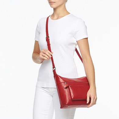 ili Leather Front Pocket Crossbody Bag