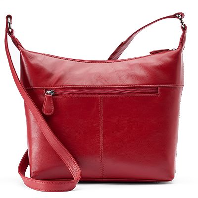 ili Leather Front Pocket Crossbody Bag