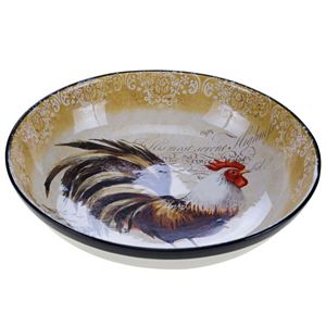 Certified International Vintage Rooster 13-in. Pasta Serving Bowl