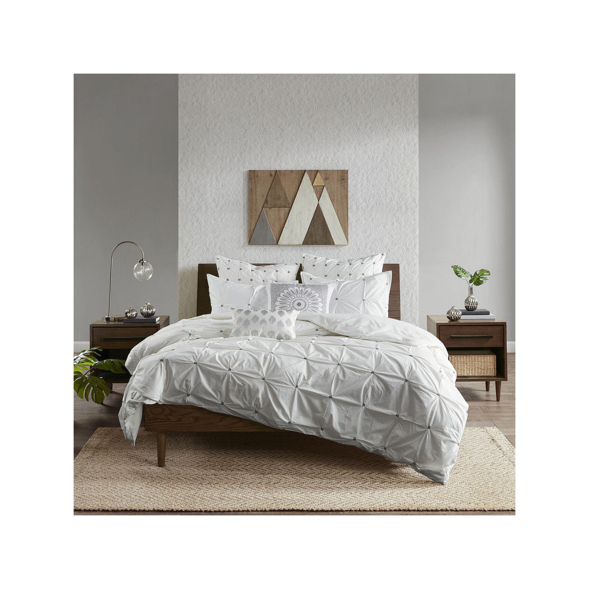 INK+IVY Masie 3-piece Cotton Comforter Set, White