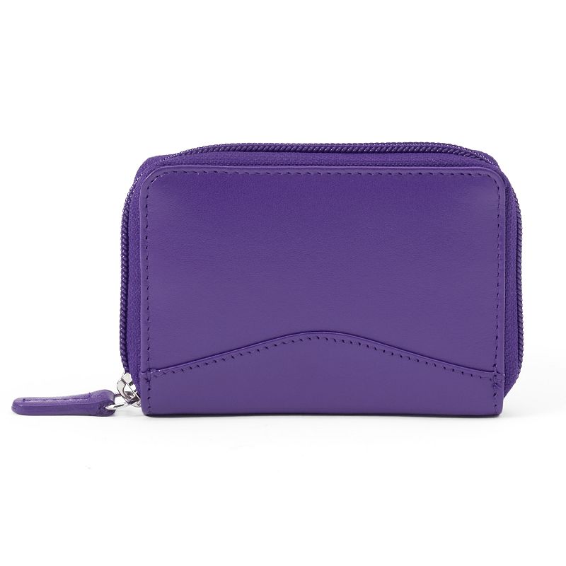 38237252 ili Leather RFID-Blocking Mini Card Case, Purple sku 38237252