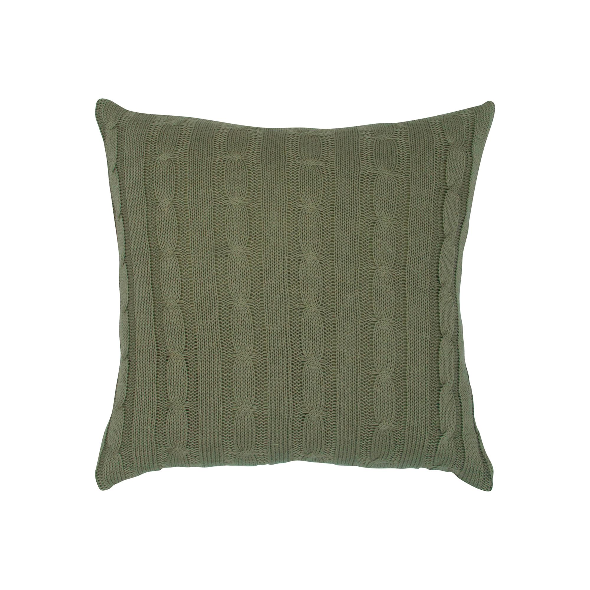 Rizzy Home Cable Knit Throw Pillow, Green