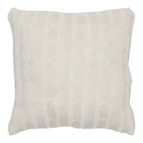 Rizzy Home Cable Knit Throw Pillow
