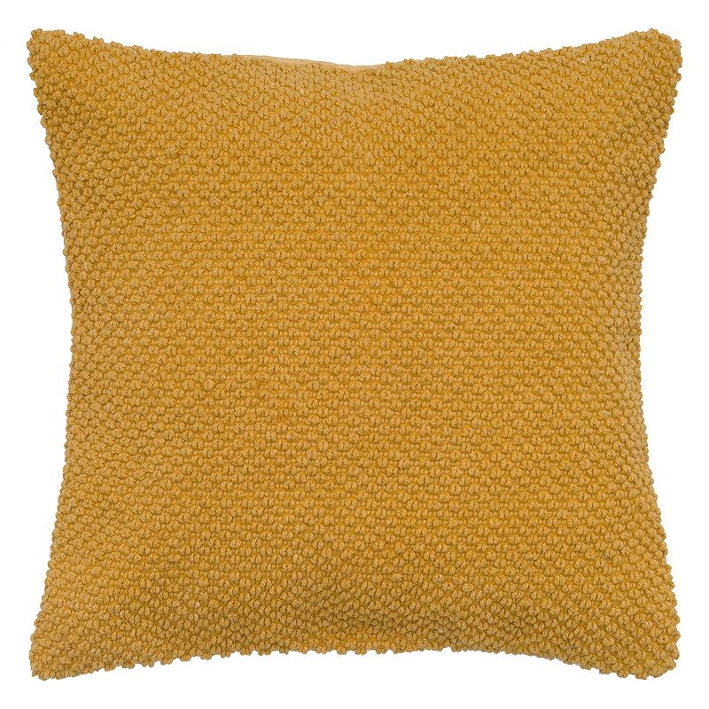 Rizzy Home 20  x 20  Poly Filled Pillow with Cotton Cover in Yellow