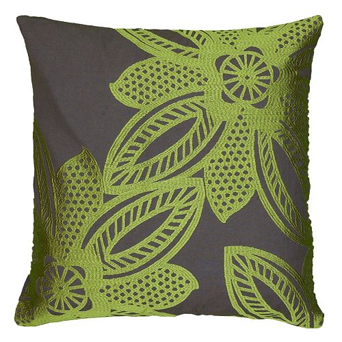 Rizzy Home Contemporary Floral Throw Pillow