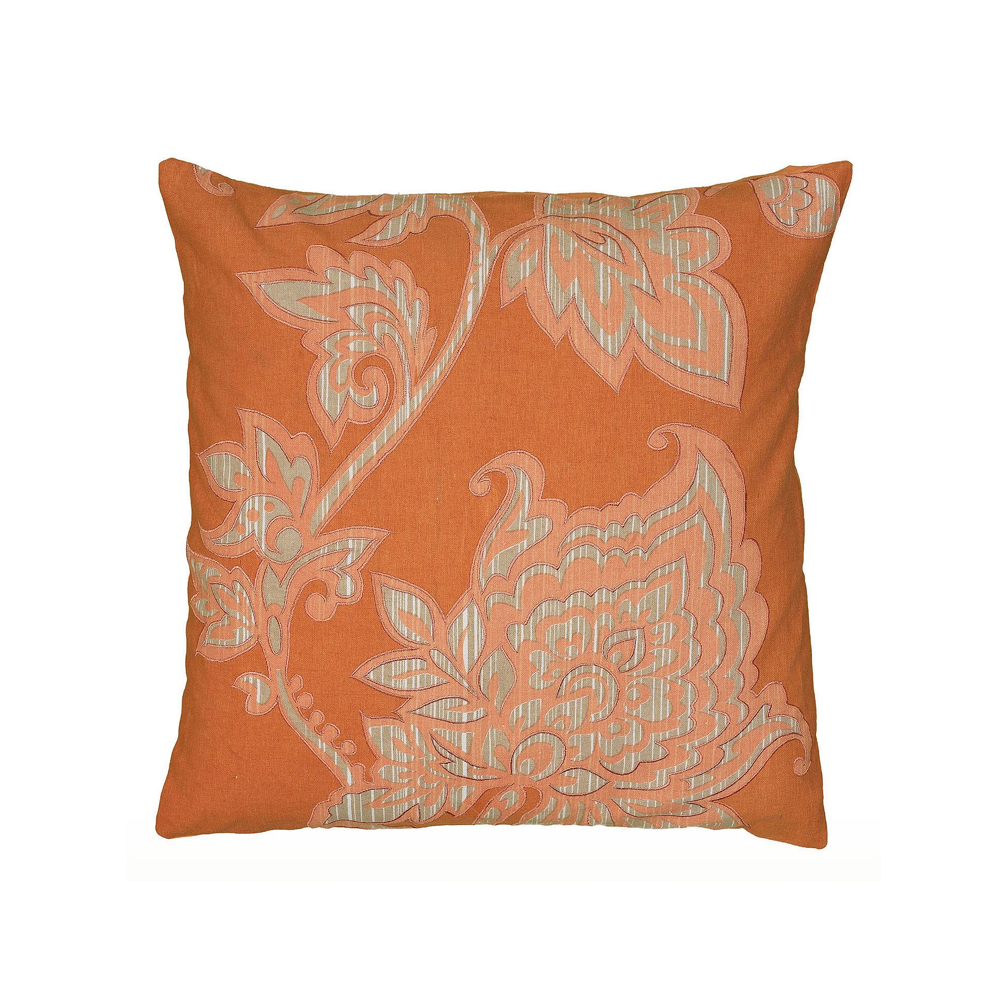 Rizzy Home Violet Floral Throw Pillow, Orange