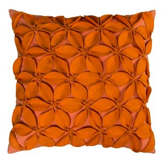 Rizzy Home Applique Felt Leaves Throw Pillow