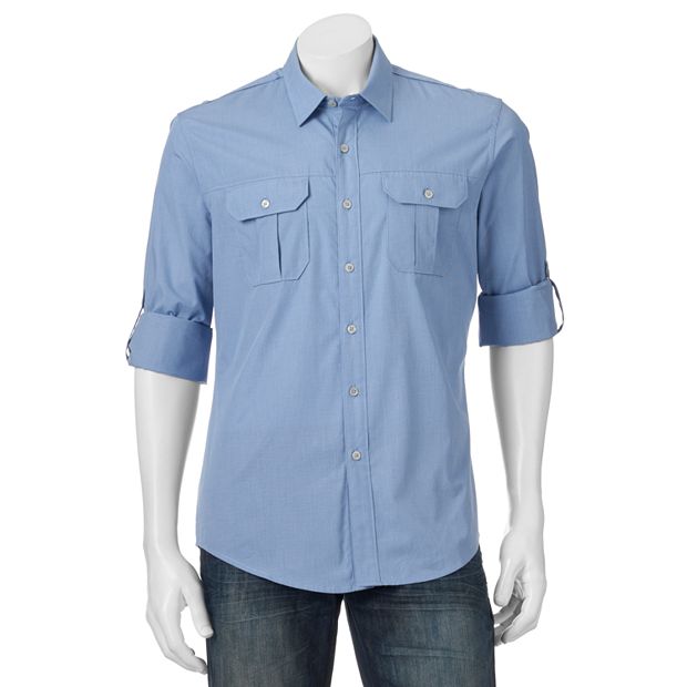 Kohls mens casual 2025 long sleeve shirts