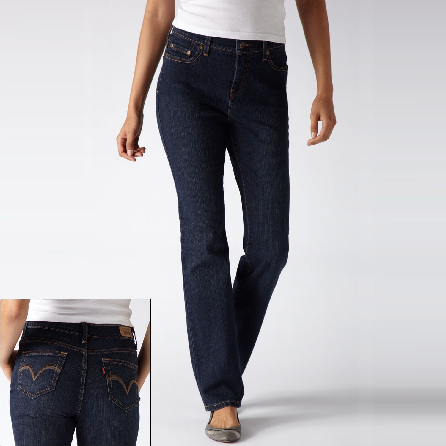 levi's 512 perfectly slimming straight leg jeans