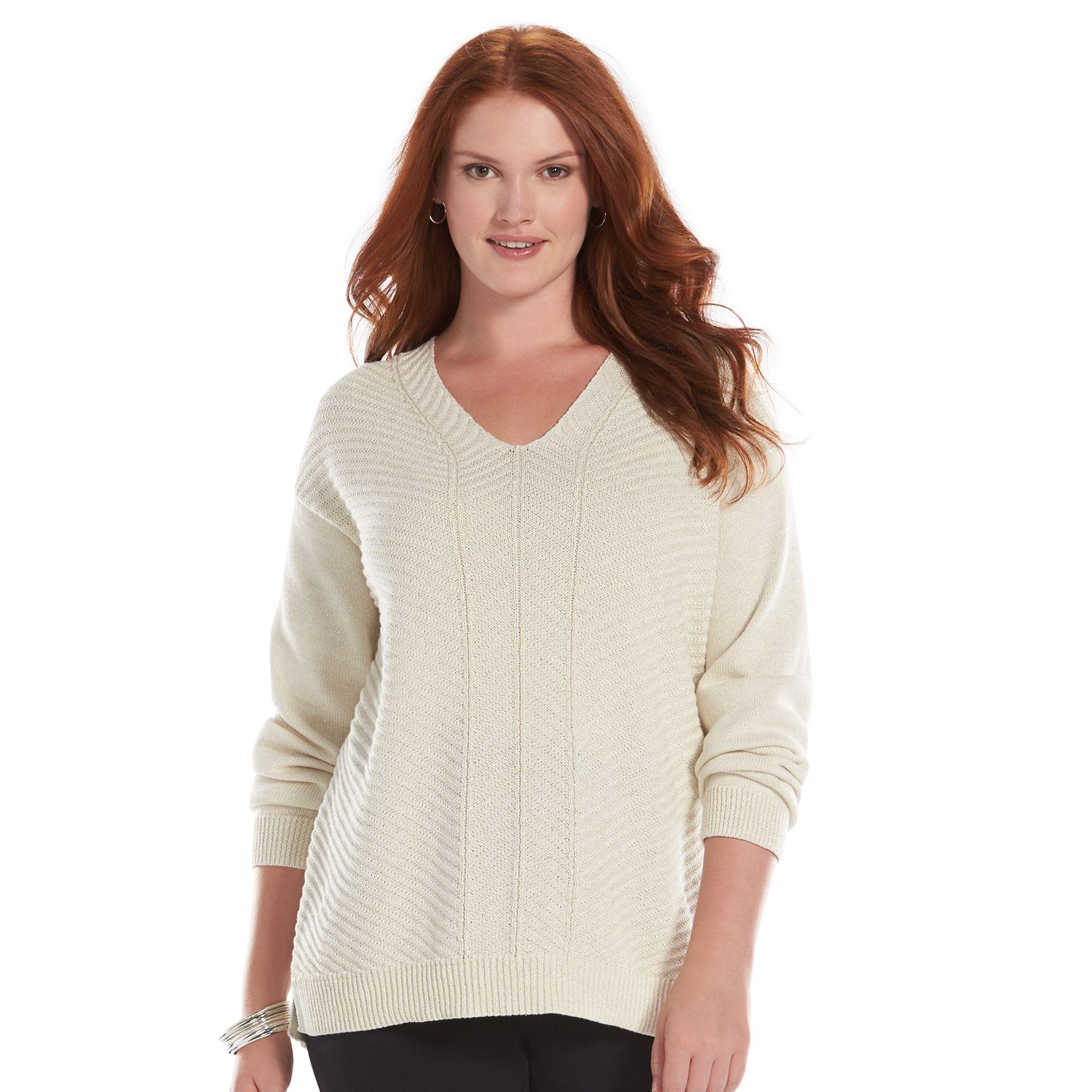 plus size v neck sweaters